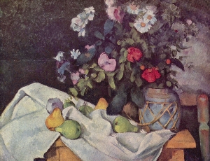 Stilleben mit Blumen und Fr�chten nach C�zanne